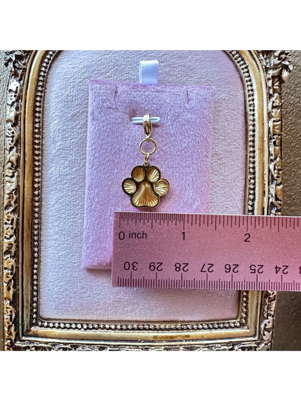 Gold Paw Print Charm 18K Gold PVD Stainless Steel Waterproof Lobster Claw Clasp - Picture 5 of 11